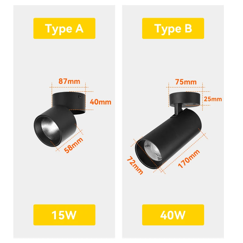 220V Spot light COB Ceiling Spots Lamp