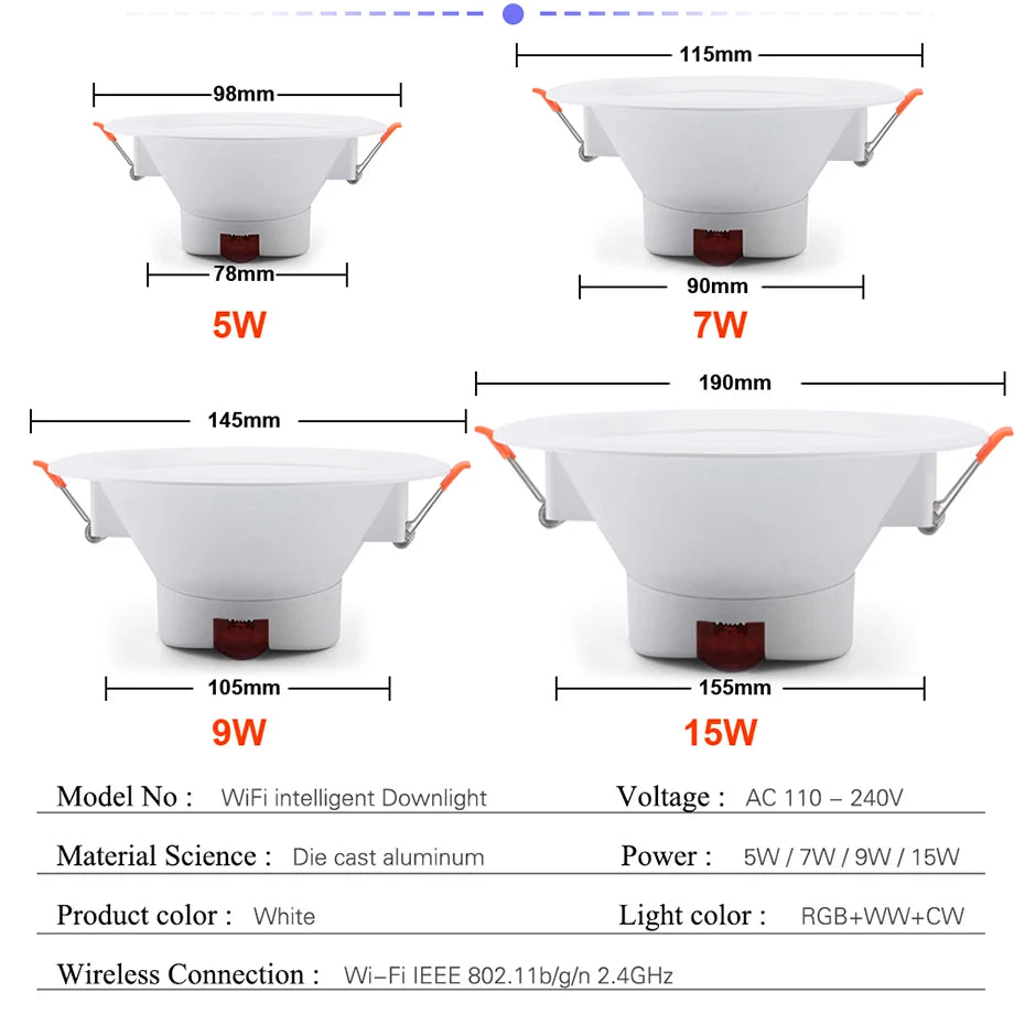 Smart Ceiling Dimmable Spot Led Light