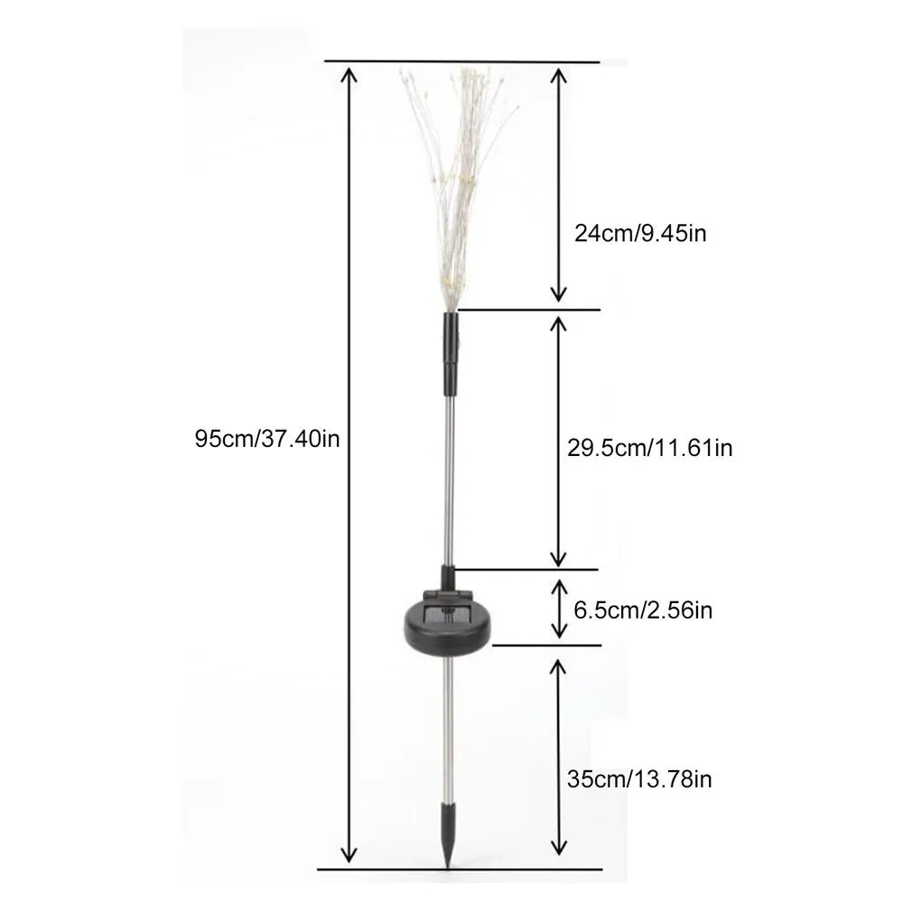 1PC Solar Fireworks Outdoor Grass Lamp