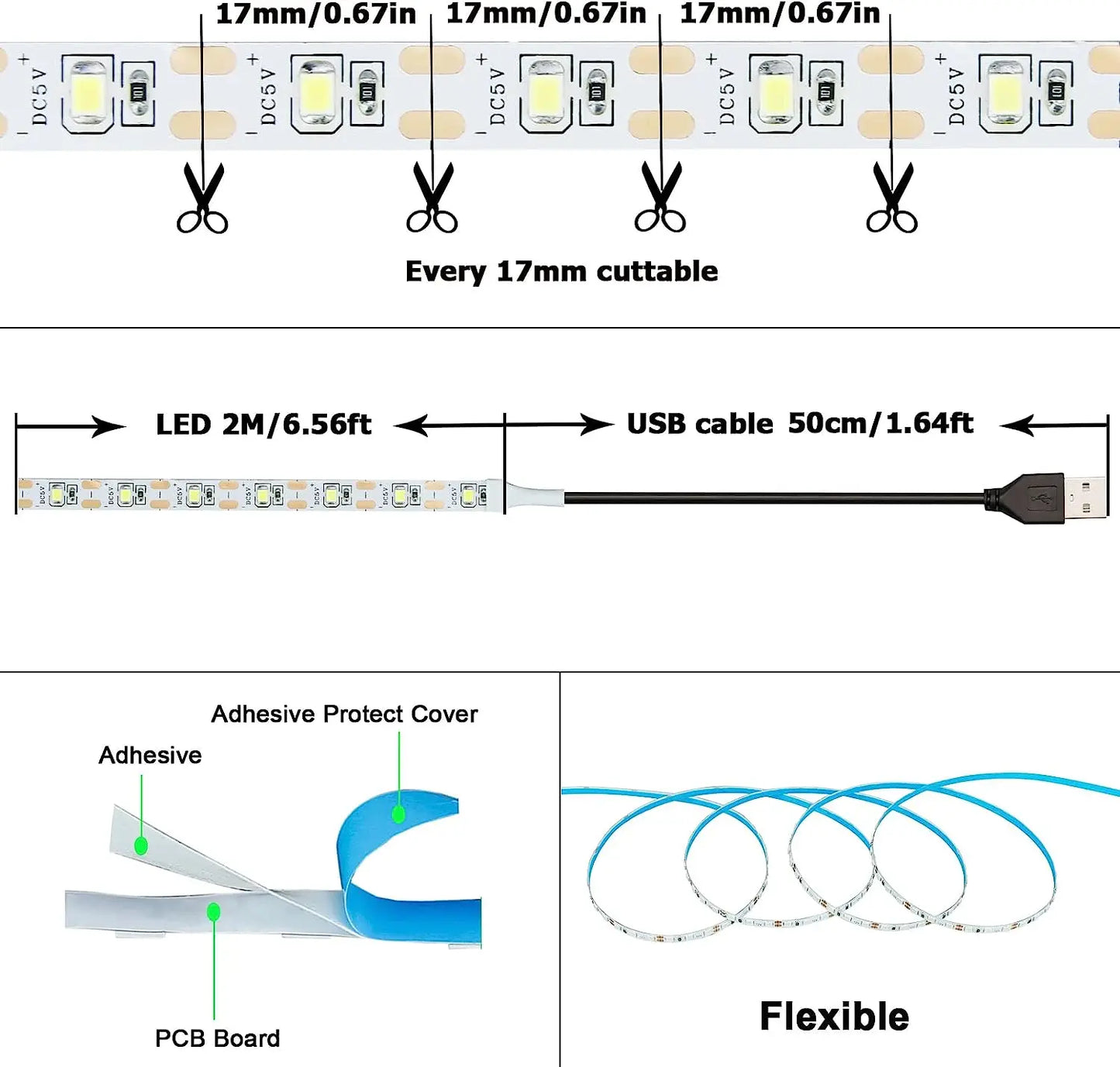 Usb Strips Warm Led Light