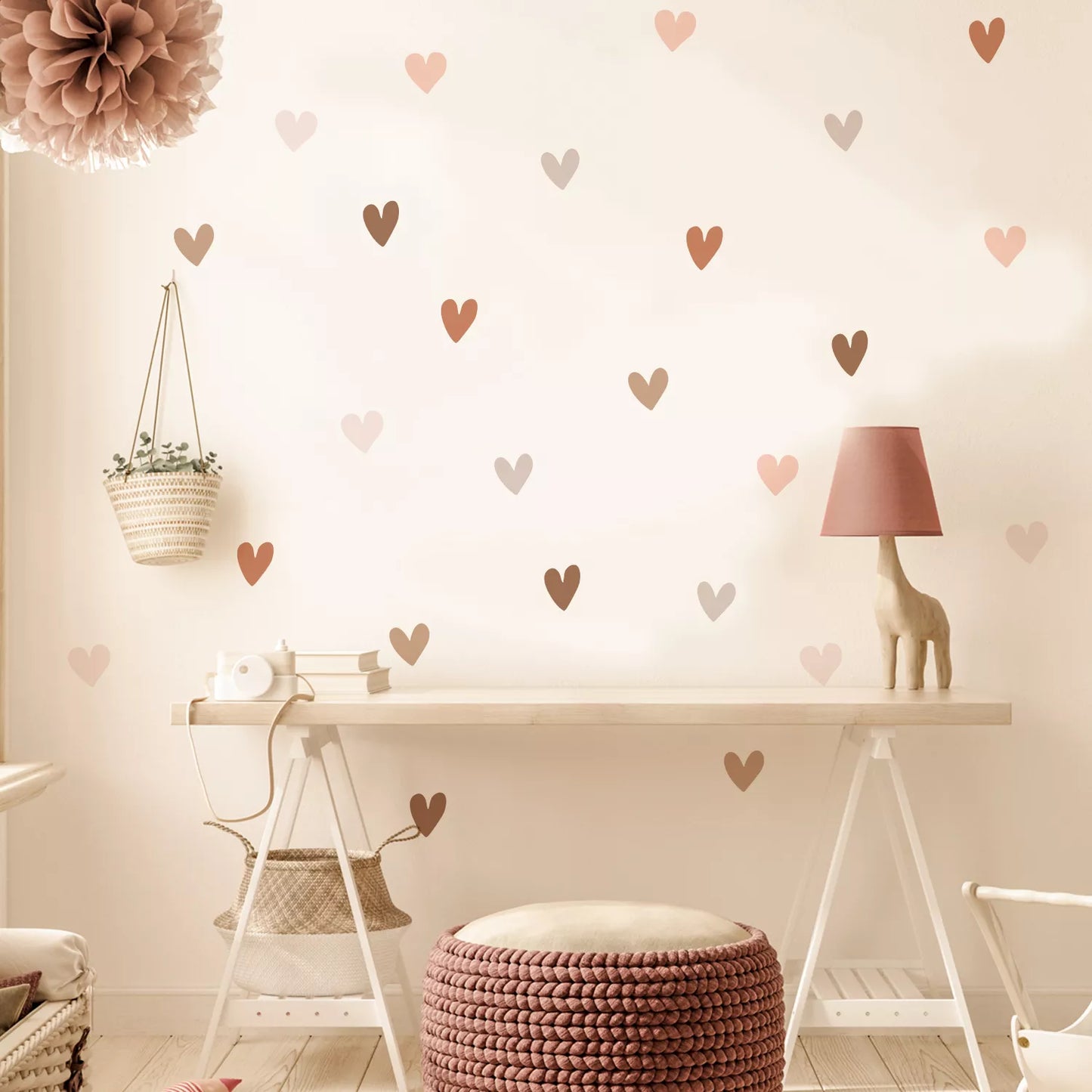 Boho Hearts Nursery Wall Sticker