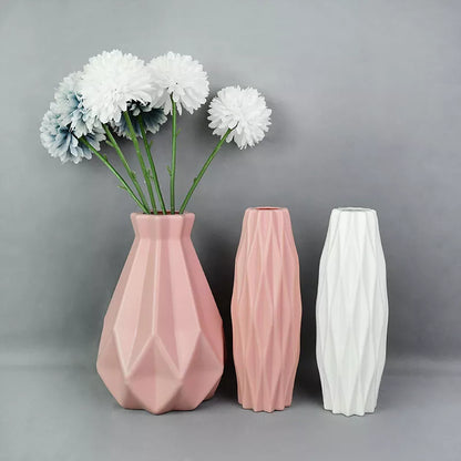 Nordic-Inspired Plastic Flower Vase