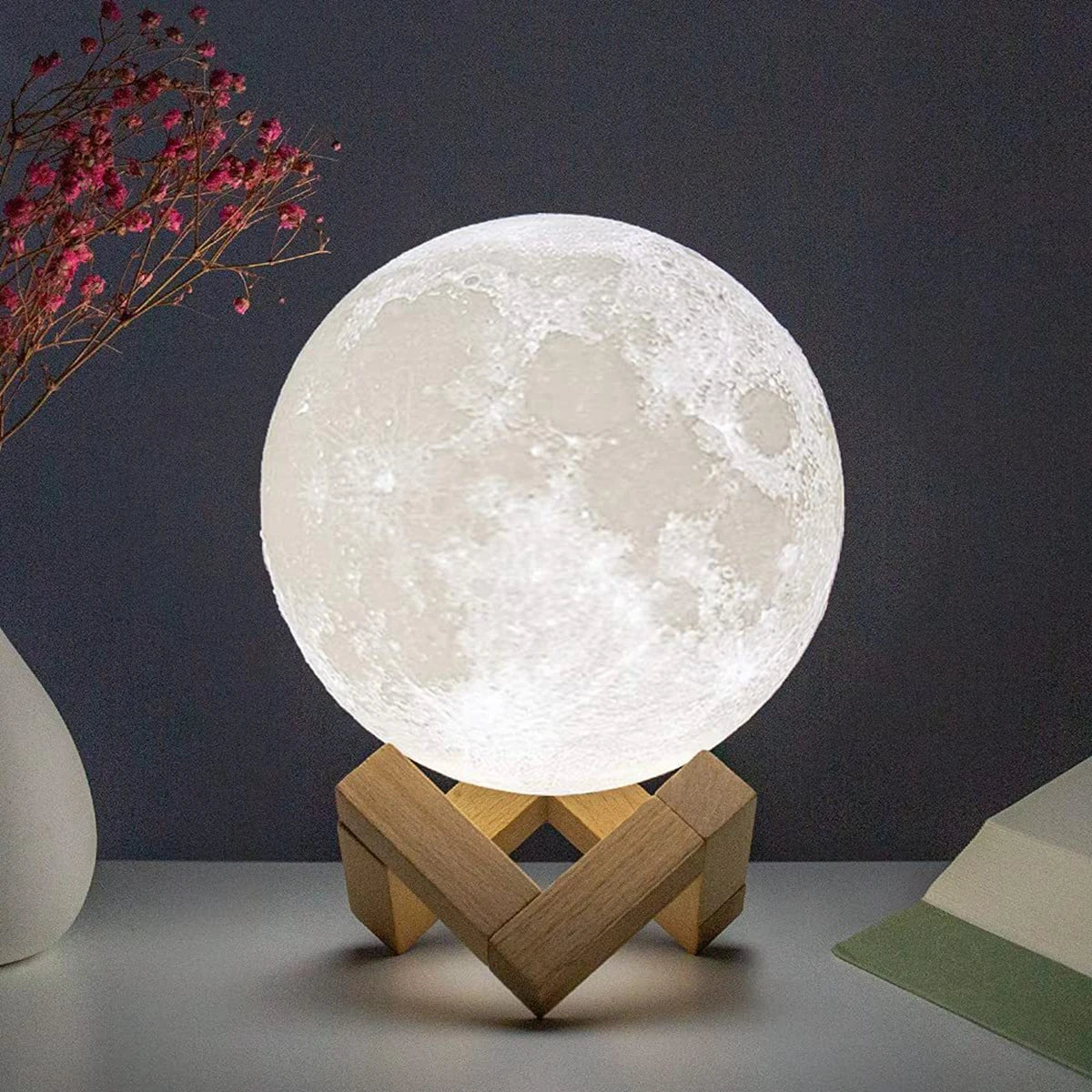 Starry Moon Nightlight with Stand