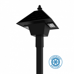 SOLTECH RICHMOND solar bus stop light in black finish