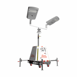 SUPER EMPOWER TWINKO solar light tower in white finish